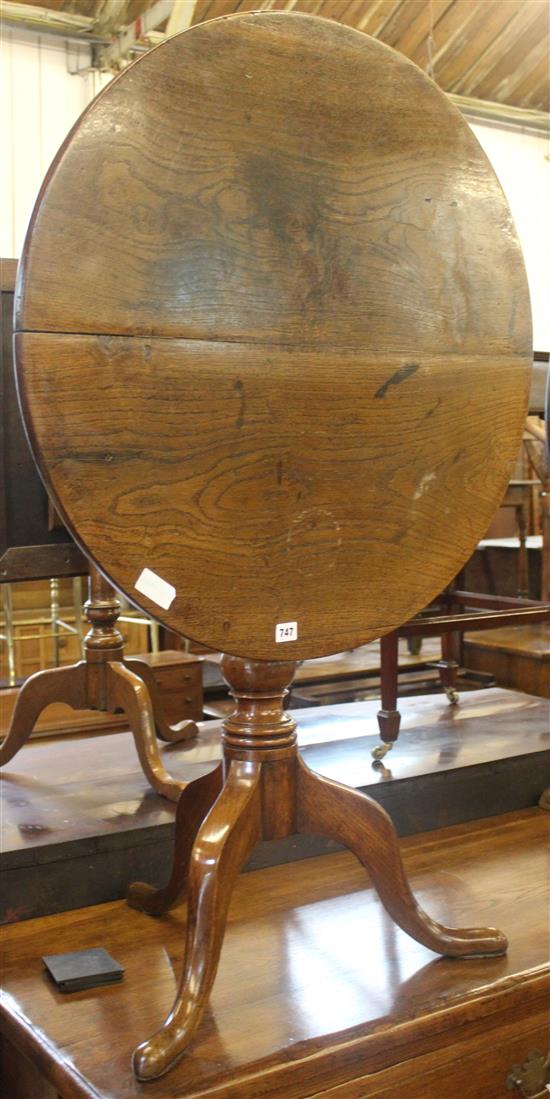 George III circular oak tripod table